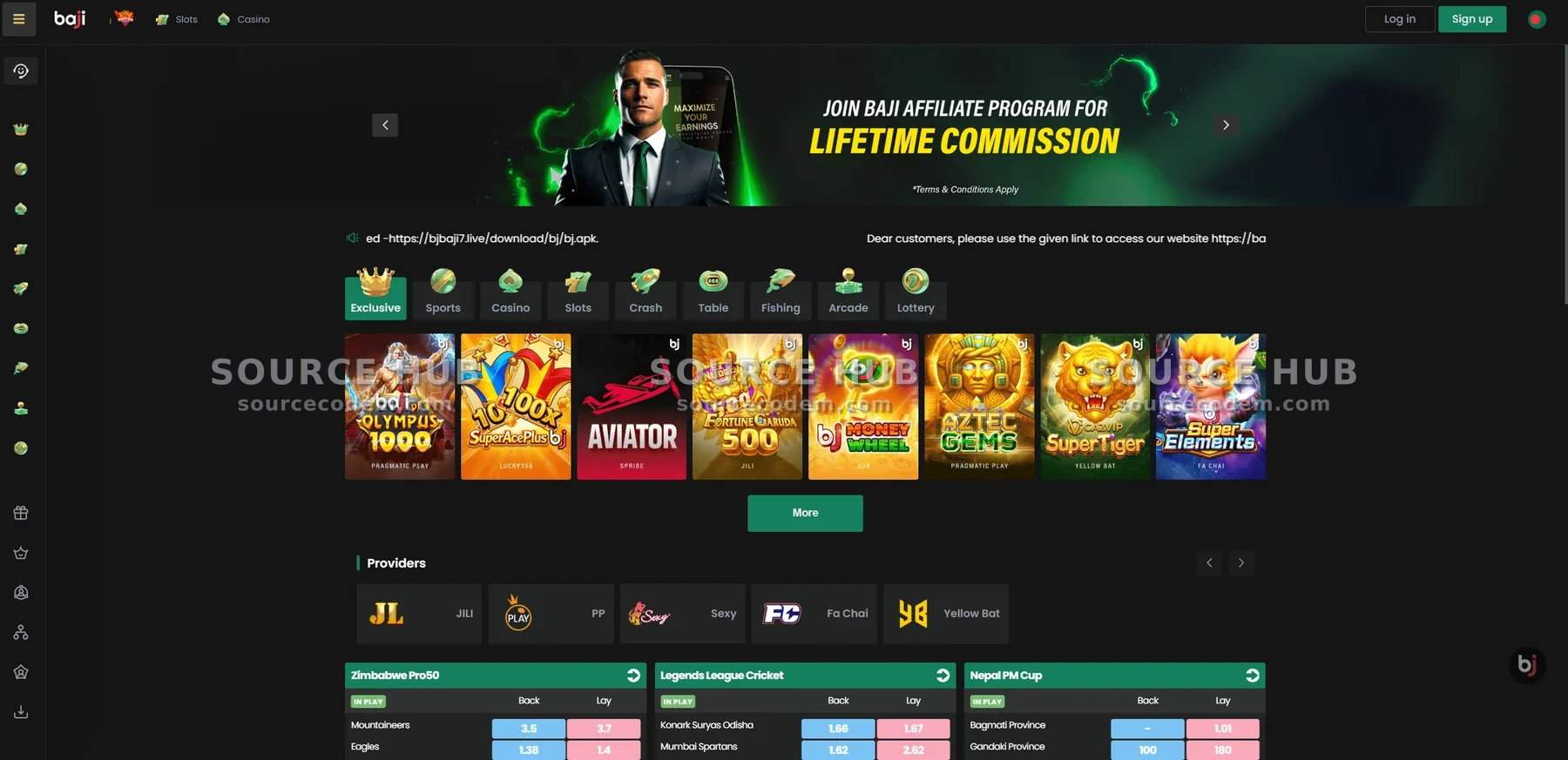 【完整运营版】Baji Live同款综合盘源码/孟加拉板球包网/对接bKash支付/PG电子JILI接口/Java全开源无后门网