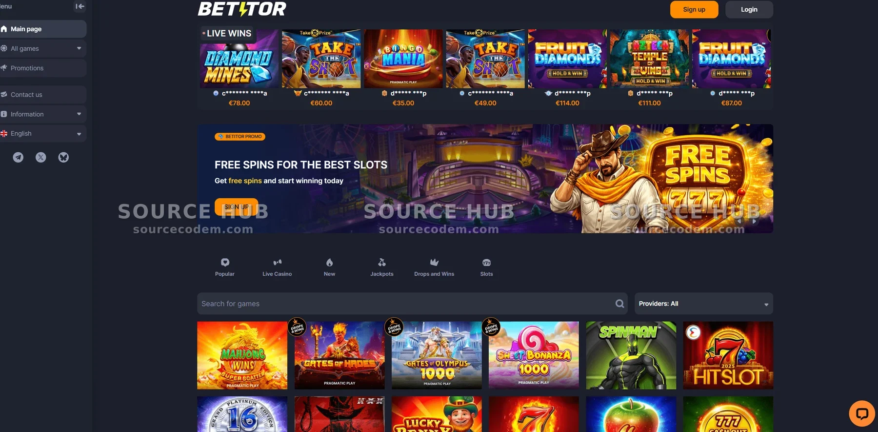 【首发运营级】Betitor同款加密货币赌场源码/纯血Slots电子盘/全C币USDT充提/自带VIP等级系统/欧美菠菜