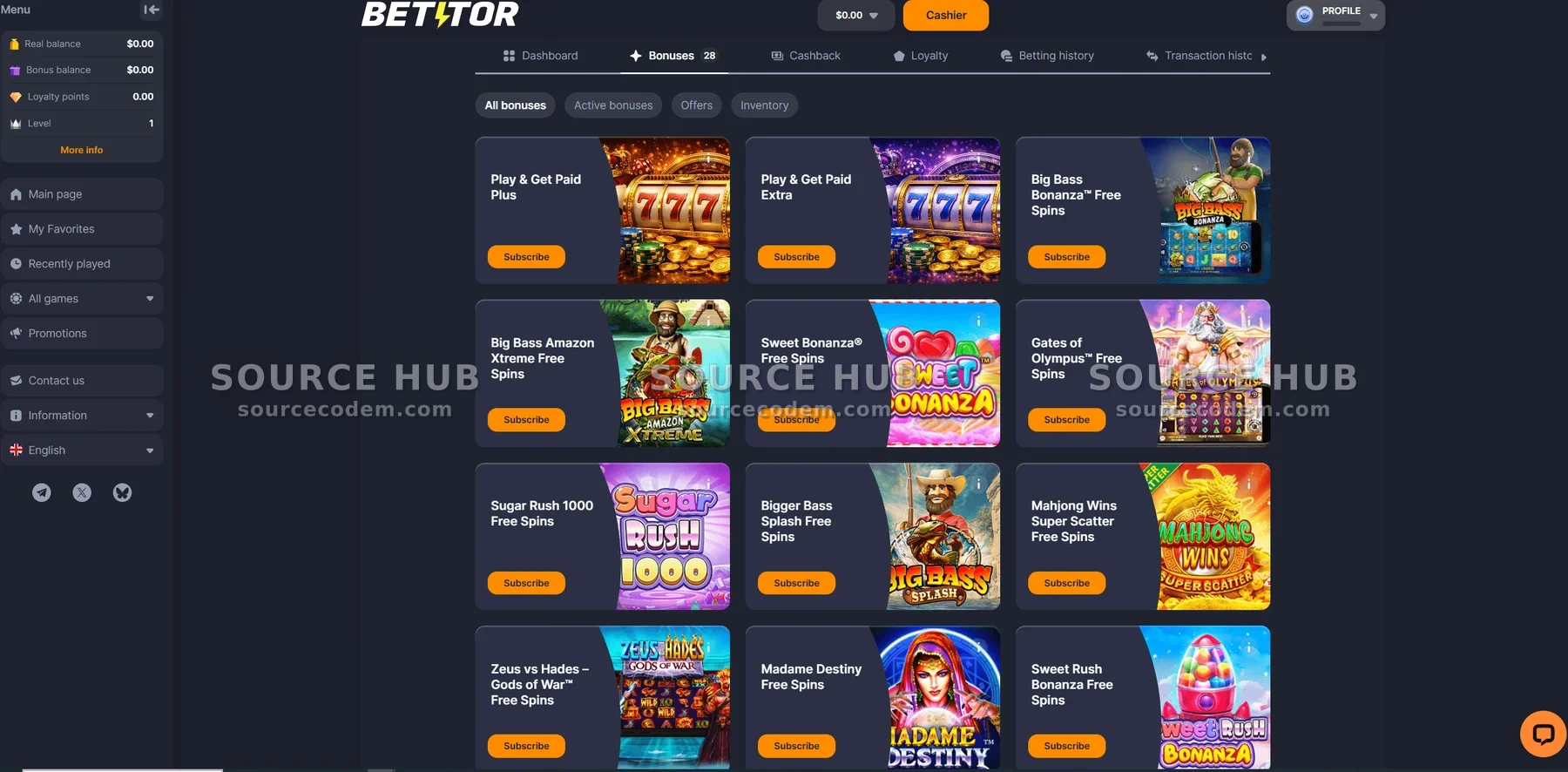 Betitor同款加密货币赌场PC端首页高端暗黑UI源码