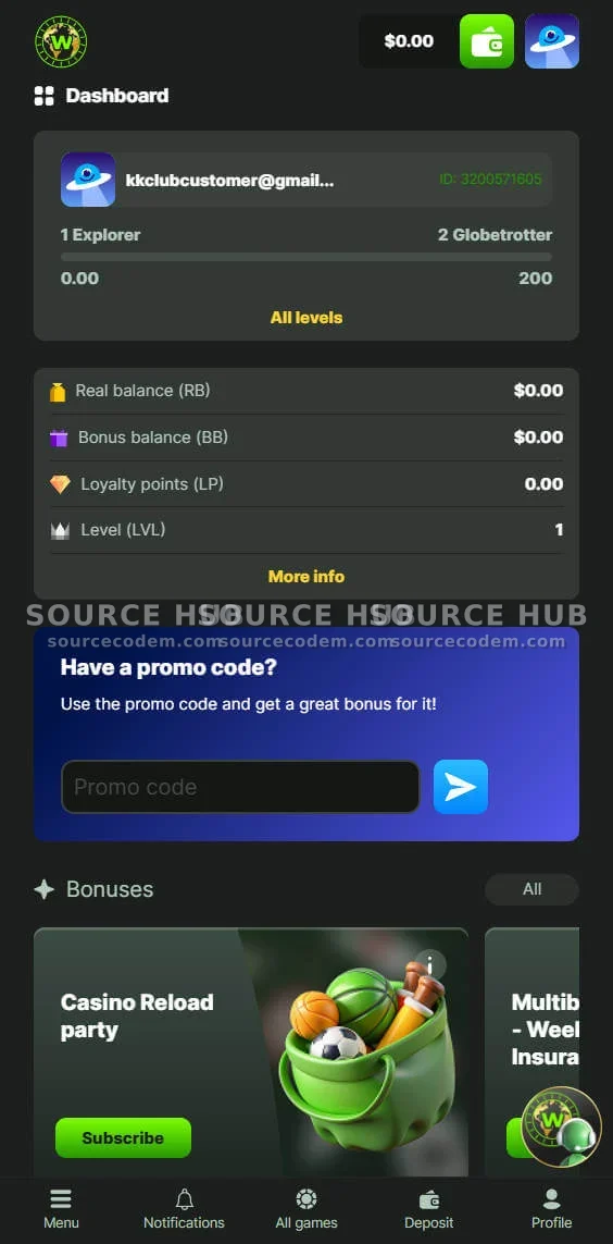 玩家个人中心PromoCode兑换与积分源码