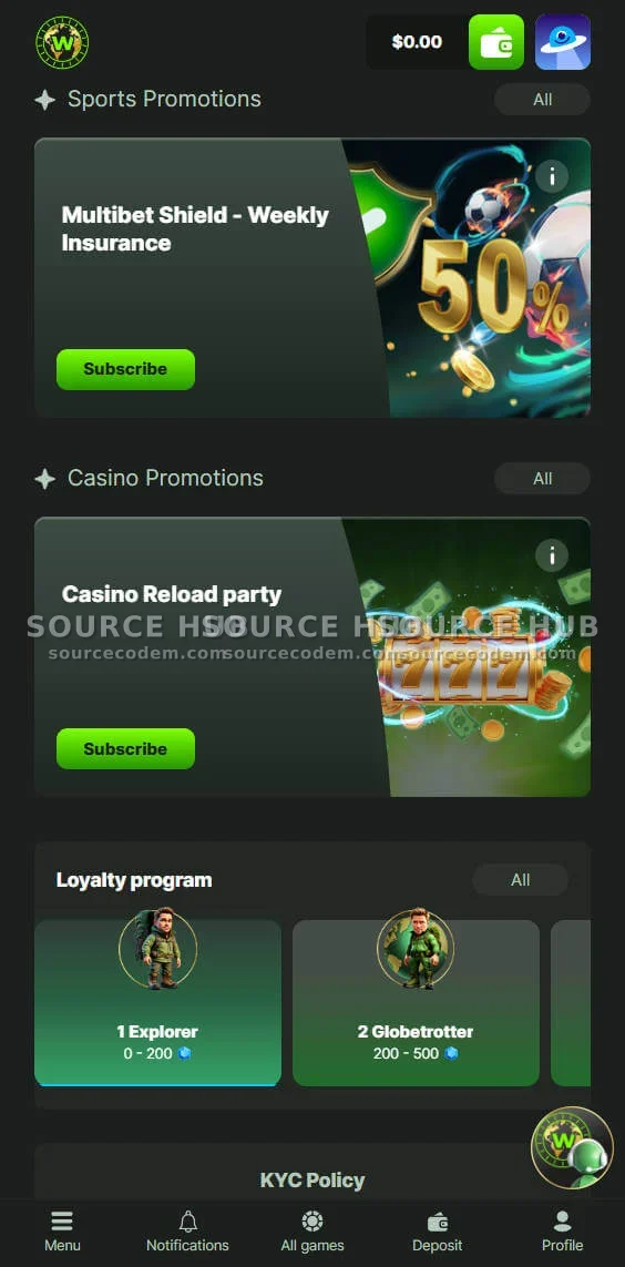 体育串关保险与移动端Promo促销列表