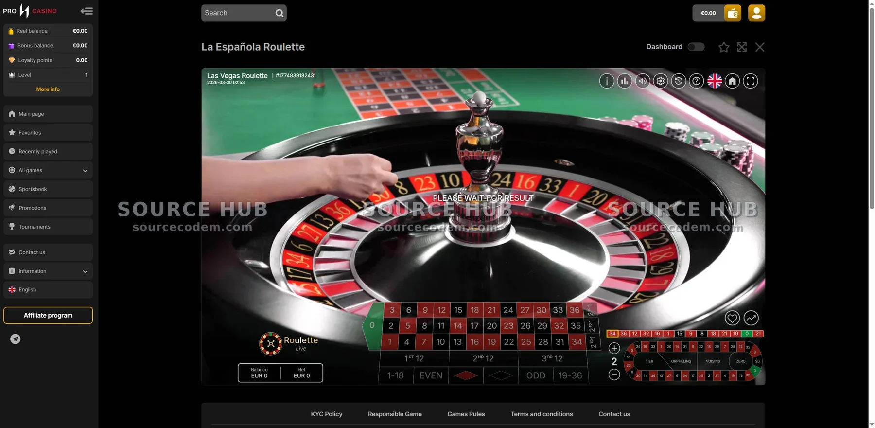 Evolution真人轮盘Roulette高清视频流与下注界面