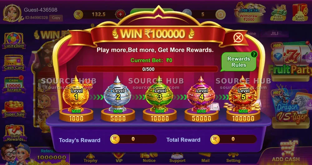 真金棋牌高留存Daily Cash Card周卡月卡系统