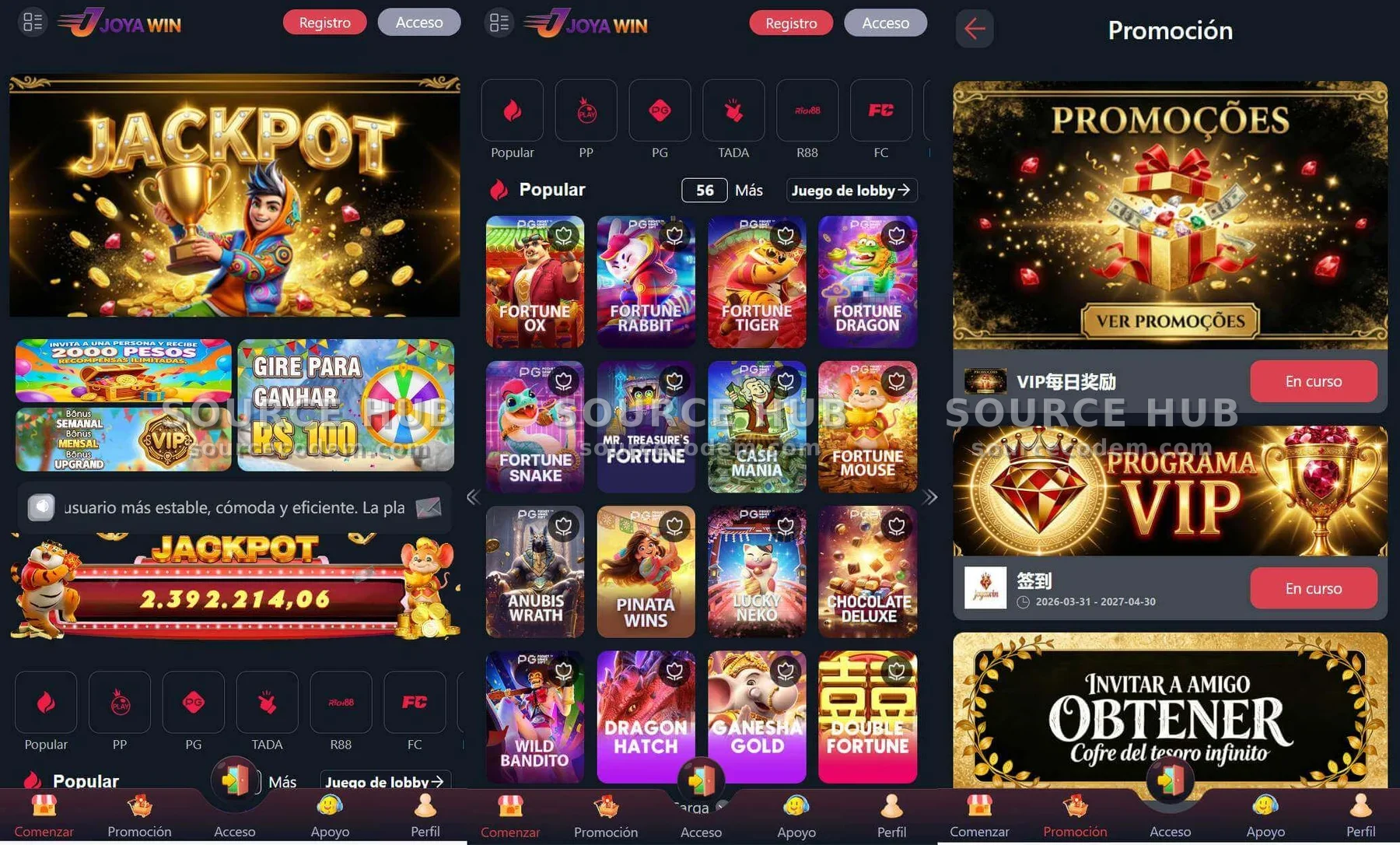 【全开源完整版】拉美综合盘包网源码/Joya Win同款/支持PWA免签落桌/PG电子全系/支持二开